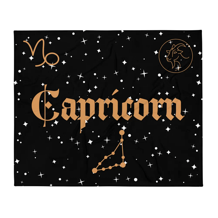 Starry Capricorn Throw Blanket product image (2)
