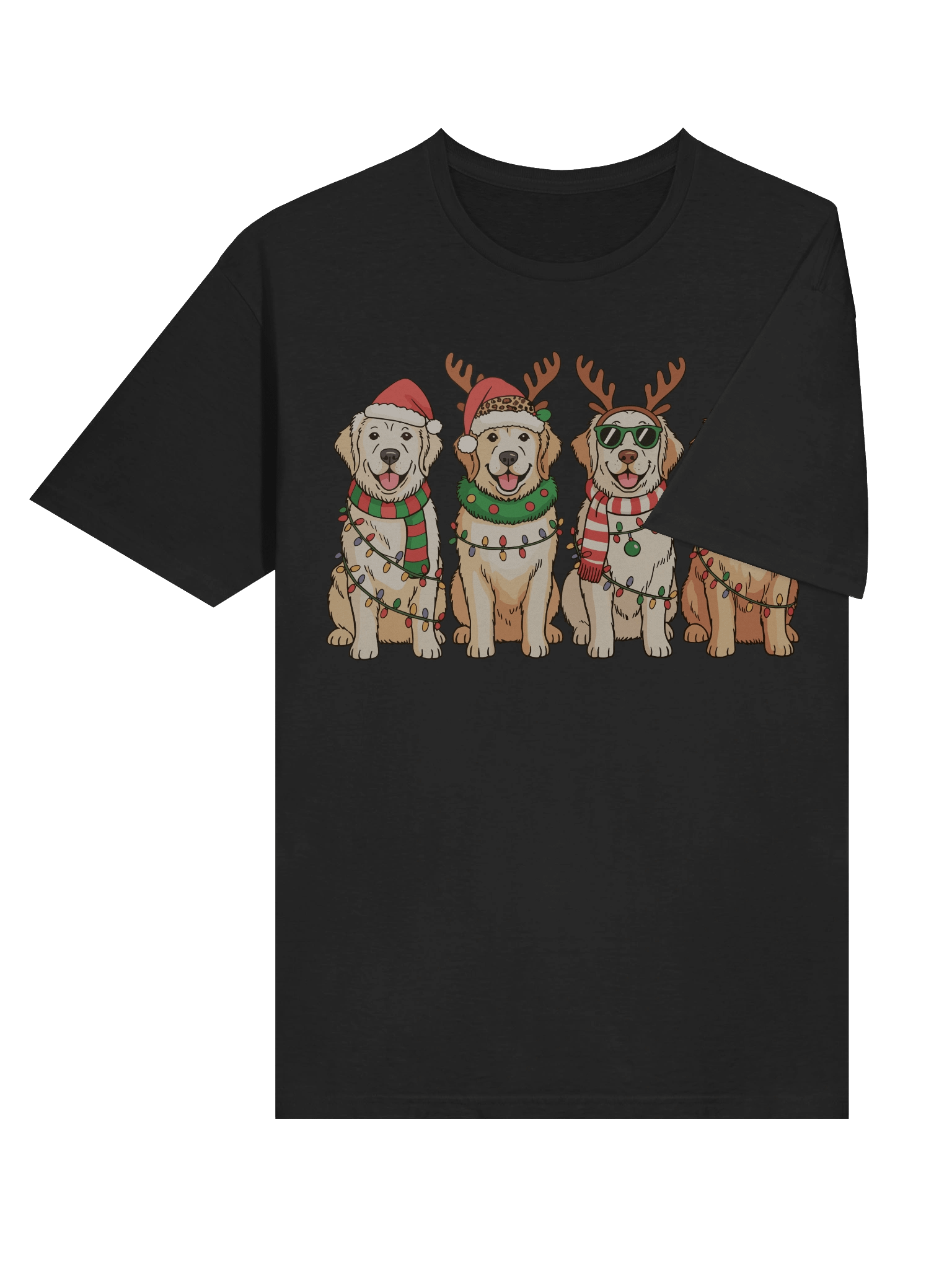 Golden Retriever Christmas Tee | Gift for Golden Retriever Mom & Dad product image (6)