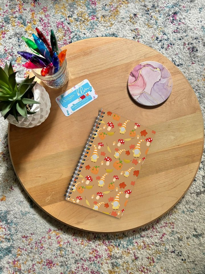 Fall with my Gnomies in Brown Spiral Notebook product image (1)