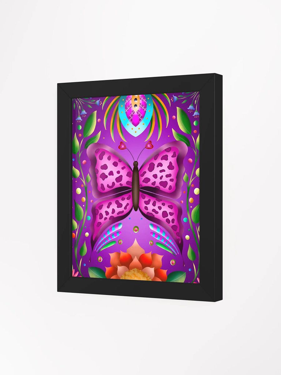 Purple Butterfly Vibrant Matte Poster in Ayous Wood Frame product image (8)