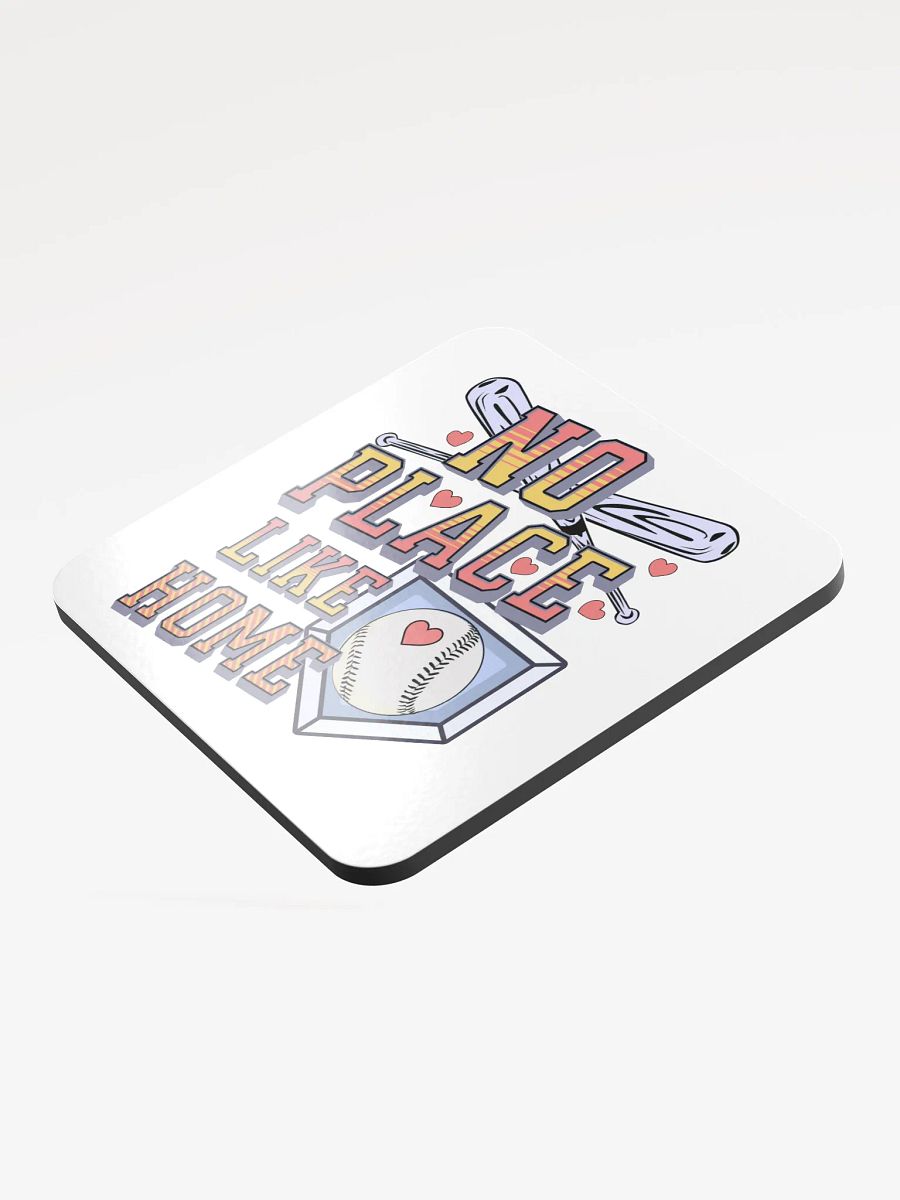 No Place Like Home Baseball Run Hearts Glossed Coaster product image (4)