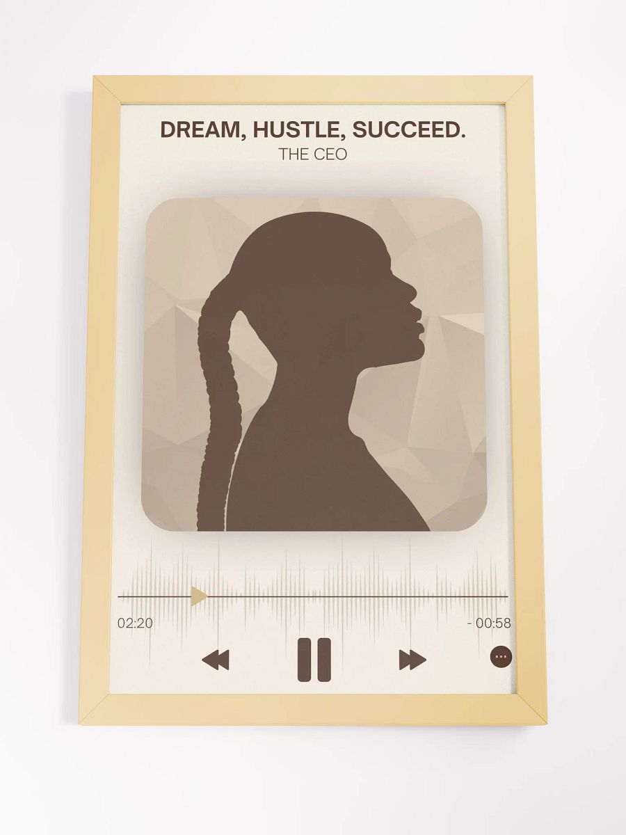 Dream Hustle Succeed Wall Art - Brown product image (4)