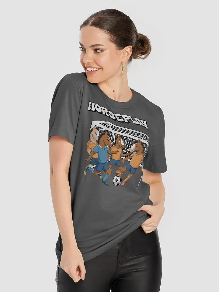 Horseplay - Horses Playing Soccer - Funny Wordplay T-shirt product image (1)
