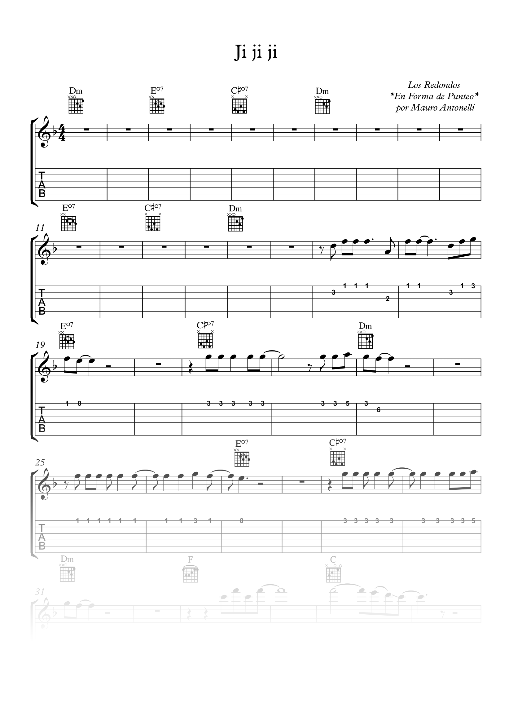 Ji ji ji - Partitura + Tabs + Acordes + Pista product image (1)