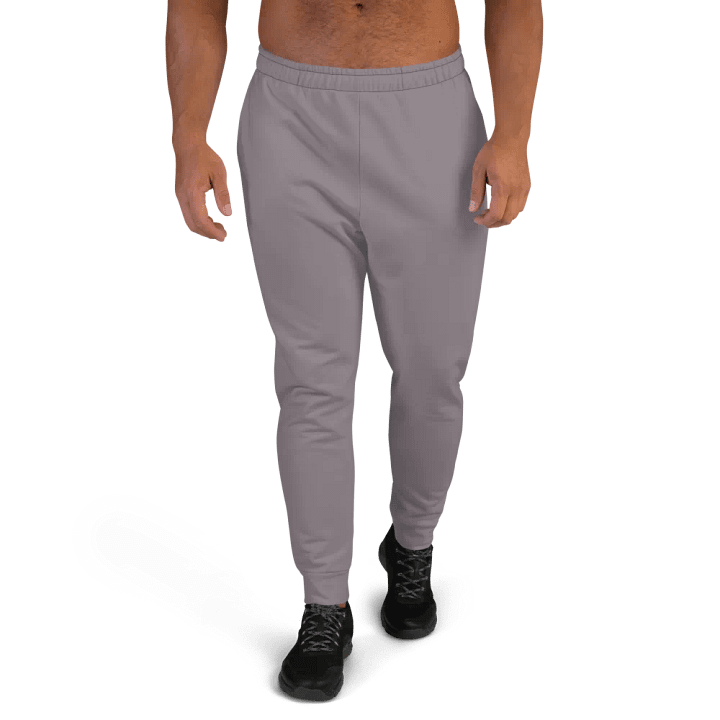 Plain Medium Gray True Summer Recycled Polyester Premium Men's Joggers by Treasure Pie product image (1)