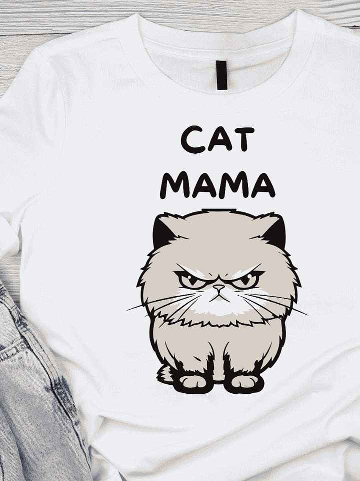 Cat Mama Crew Neck T-shirt product image (1)