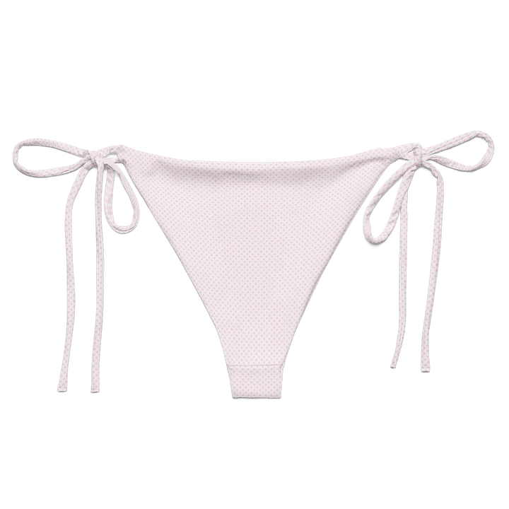 Low Rise Cheeky String Bikini Bottoms, Pink polka Dot product image (2)