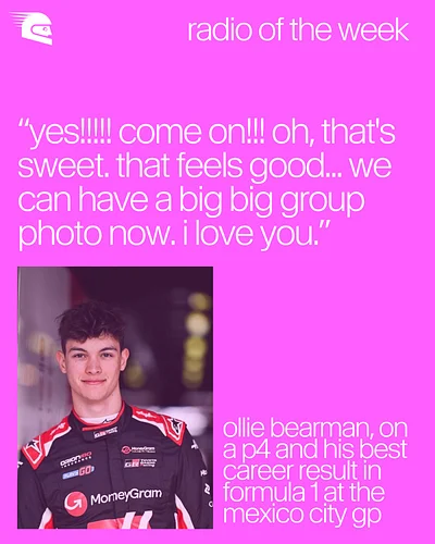 OLLIE BEARMAN EVERYBODY!!!!! best career result in @f1 🐻🐻🐻 not enough words for this insanely chaotic gp… so much to recap on...
