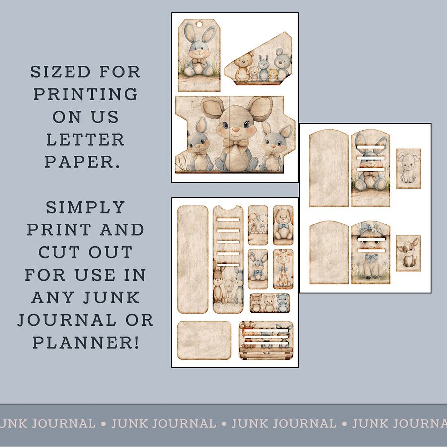 Nursery Animals - Printable Ephemera Set 2 V8 product image (3)