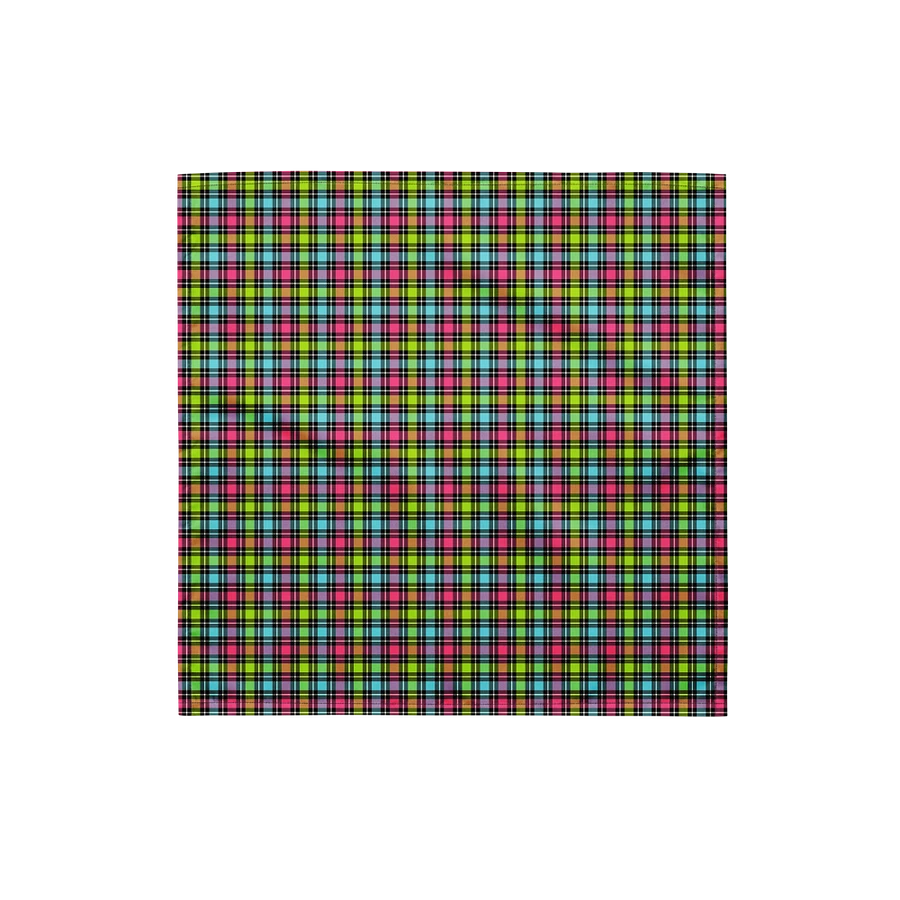 Neon Checkered Plaid Bandana product image (4)