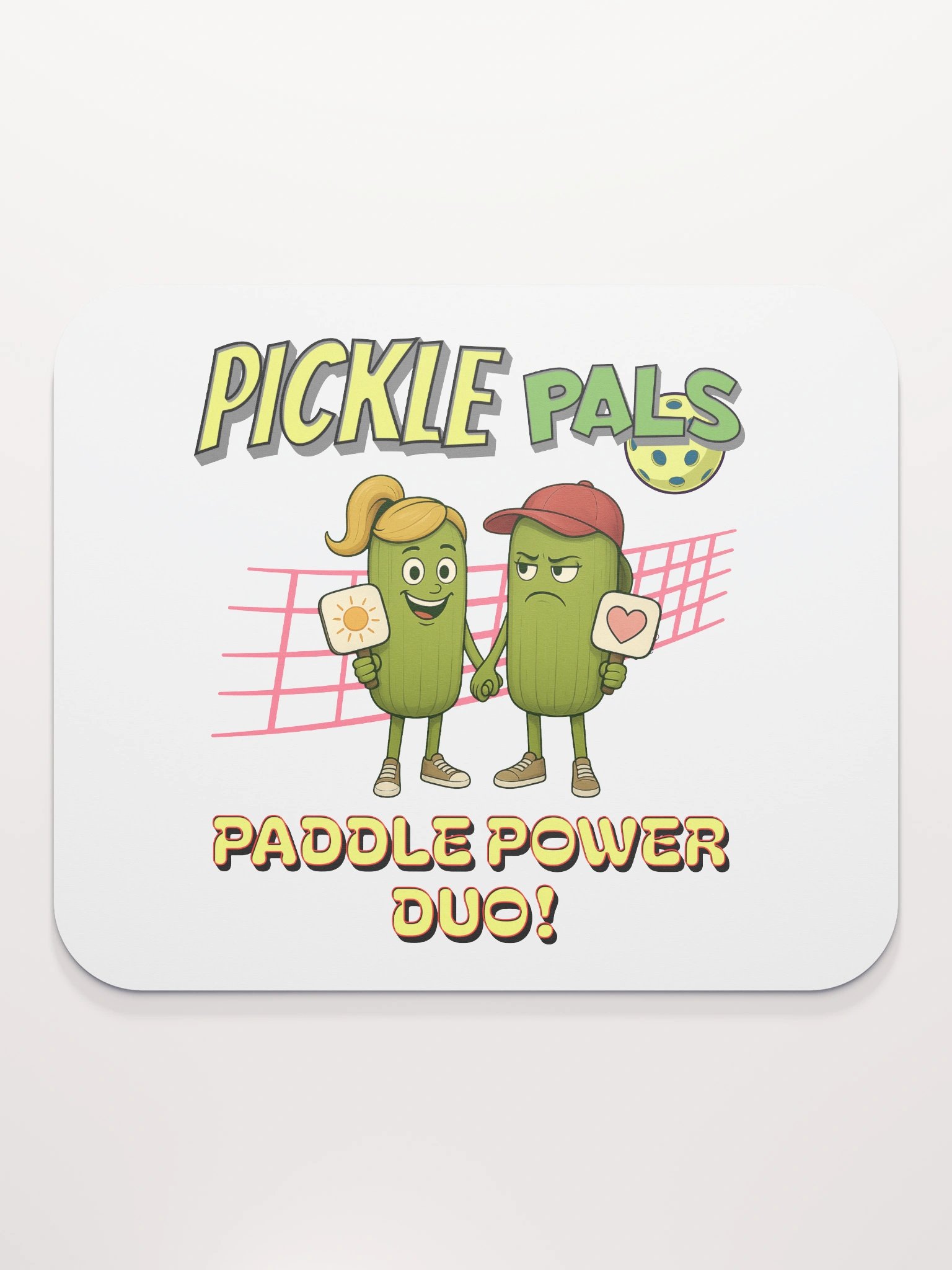 Pickle Pals Couple Paddle Power Duo Pickleball Mouse Pad product image (1)