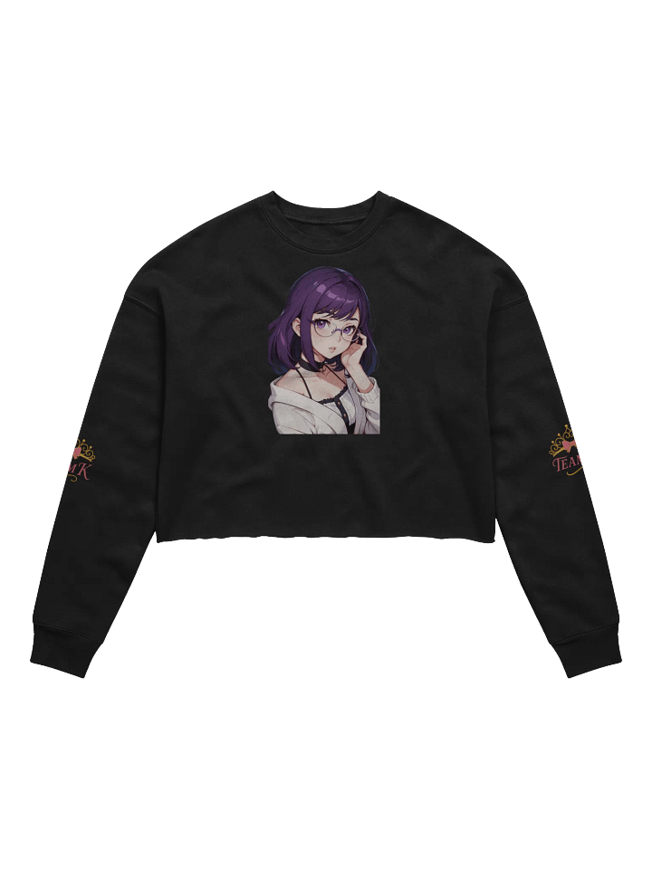 (Purple WAIFU) K Crop Sweatshirt product image (1)