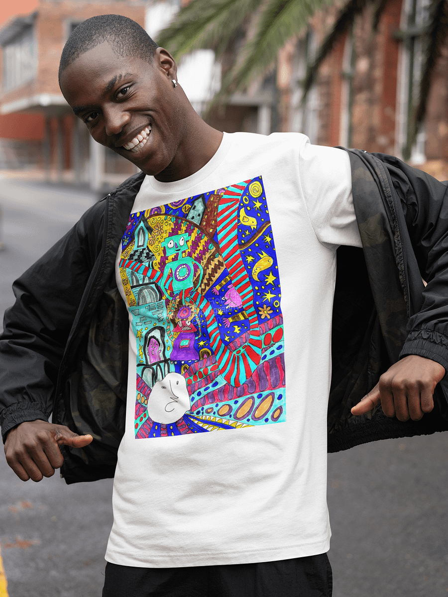 Abstract Vibrant Doodle Fantasy Unisex Tee product image (3)