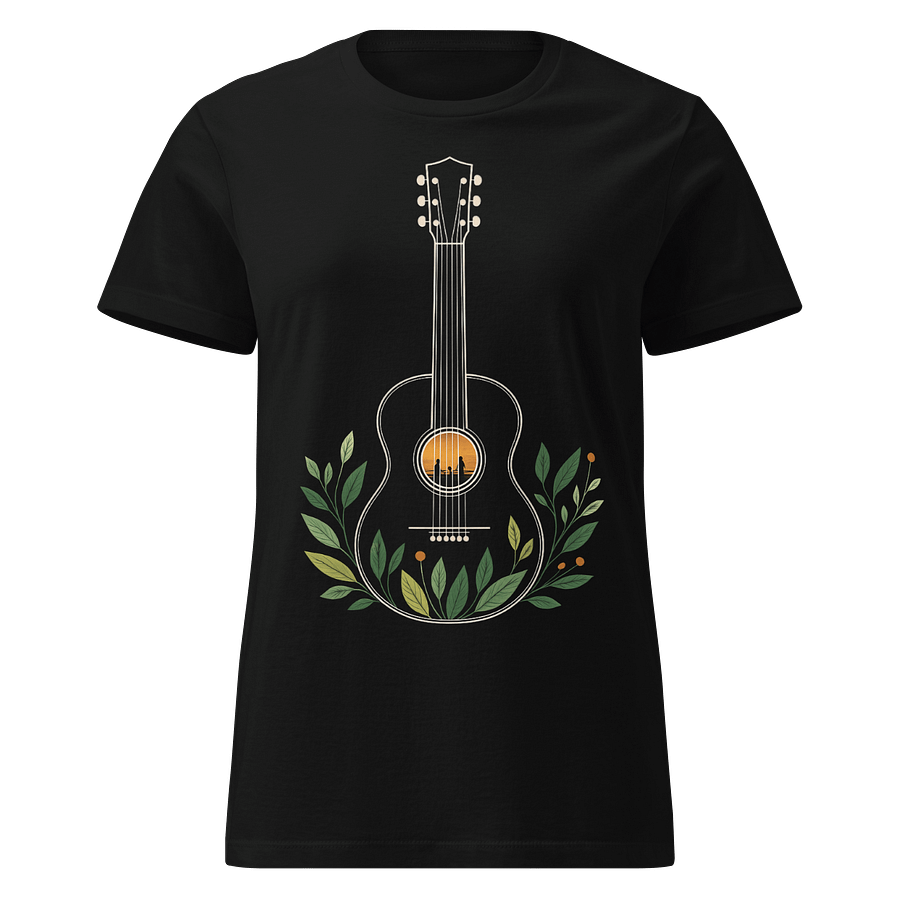 Desert Serenade Women's Guitar Sunset T-Shirt product image (1)