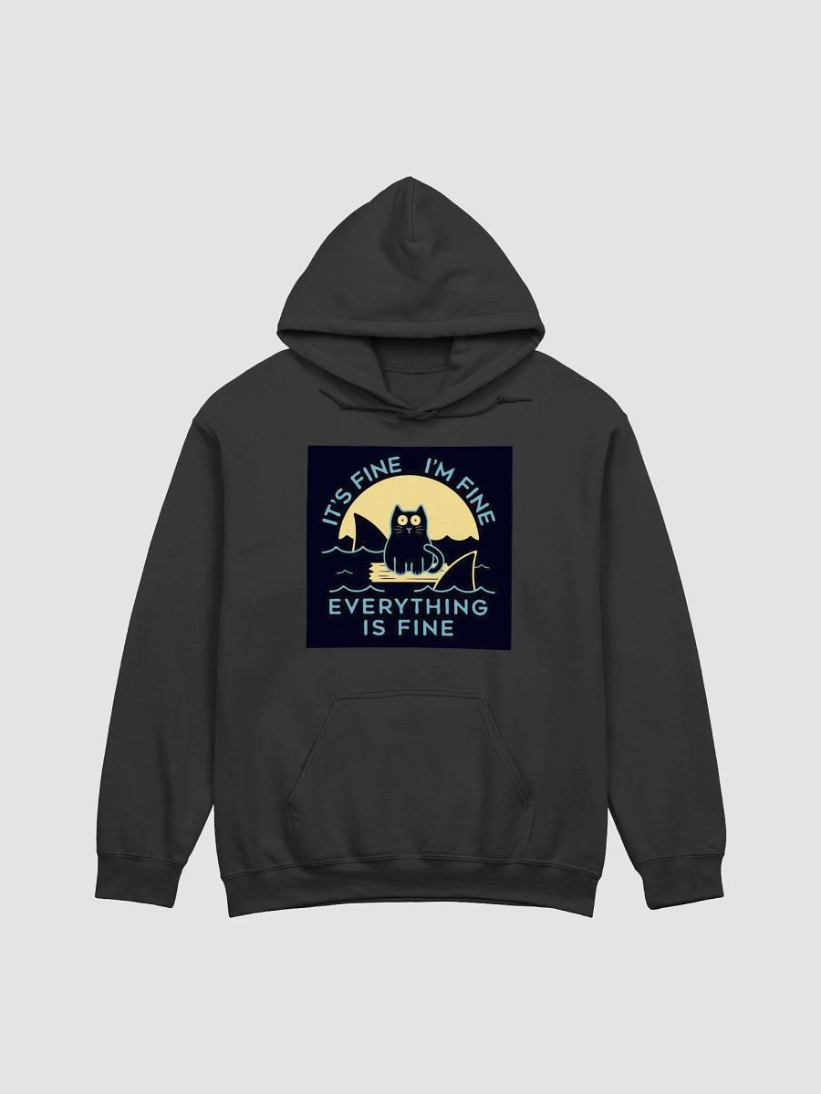 Ocean Cat Humor Everything Is Fine Hoodie product image (3)