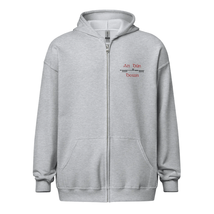 Down/An Dún Scholastic style Ogham embroidered Zip Hoodie product image (1)