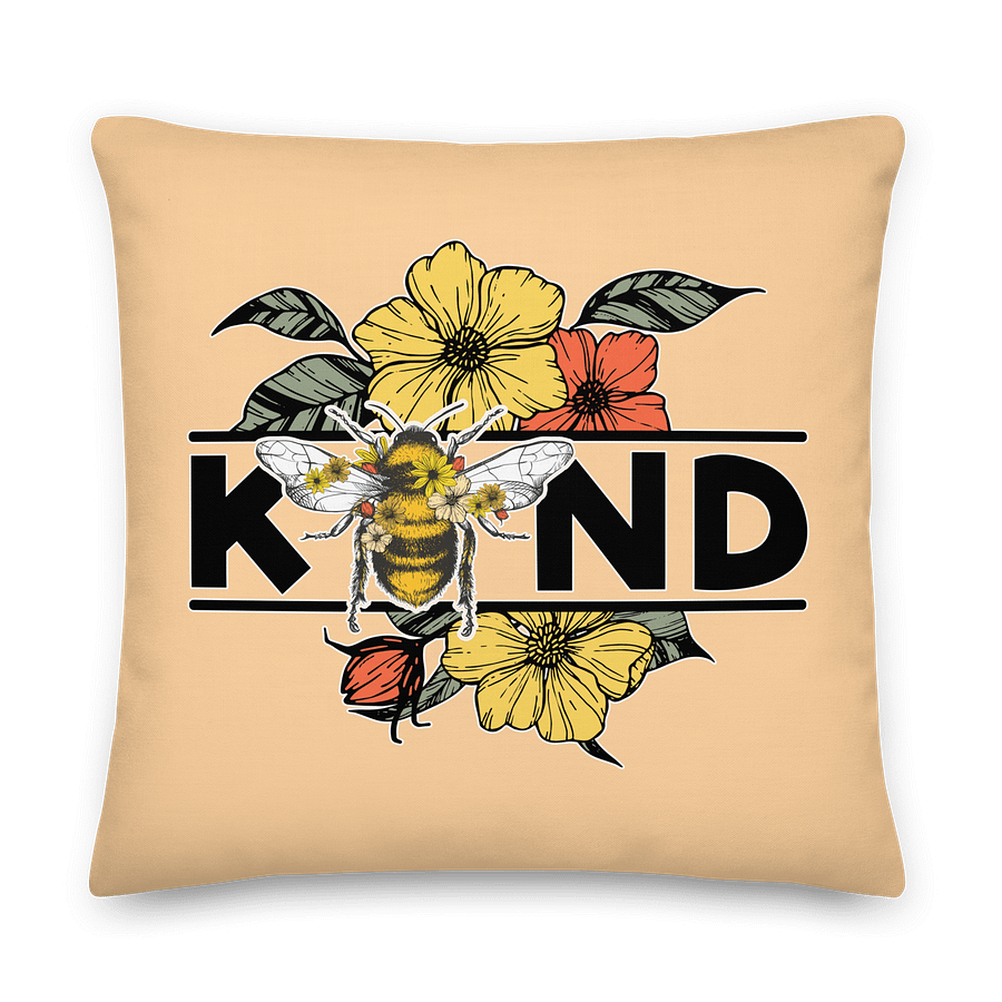 KIND Bee and Flowers Premium Pillow product image (1)