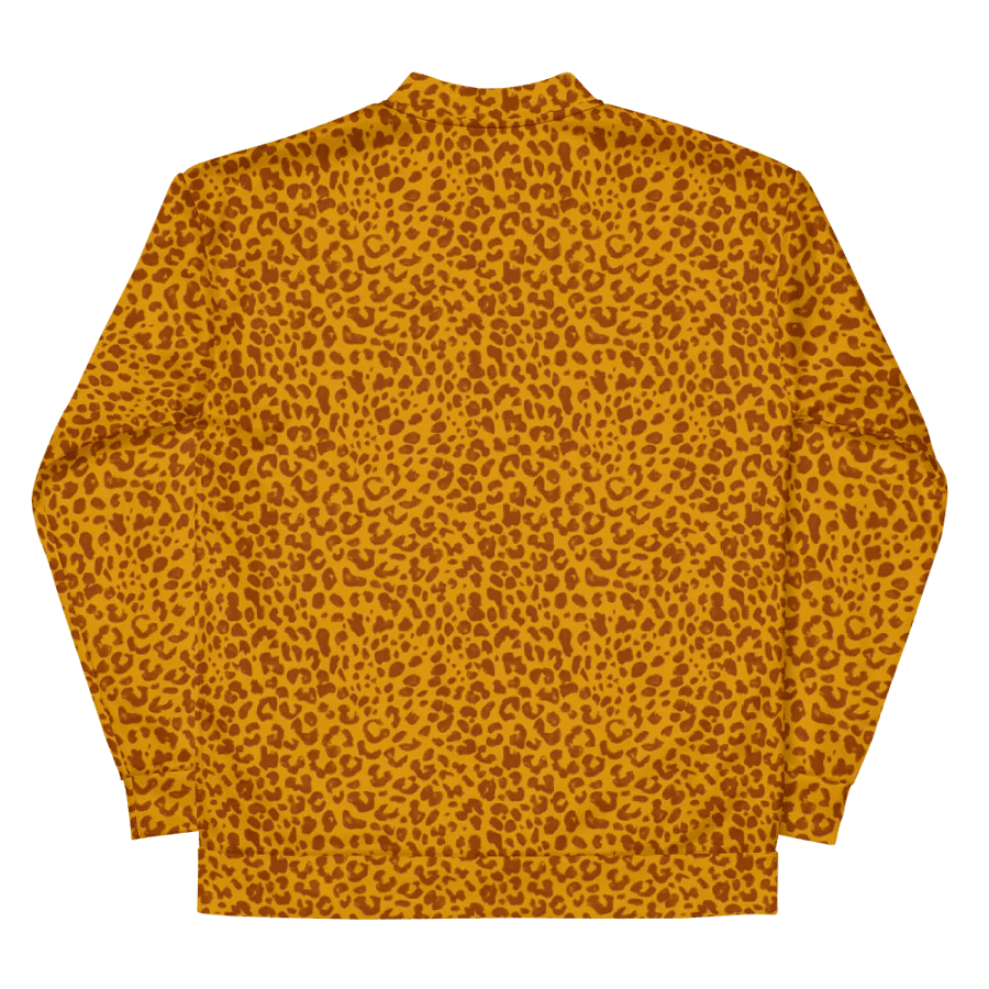 Leopard Print Honey Yellow Bomber Jacket product image (12)