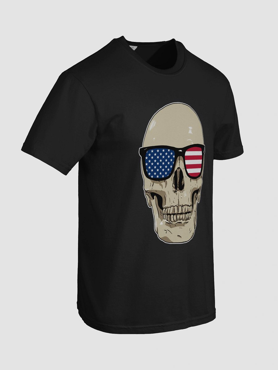 Skull wearing American Flag Glasses product image (8)