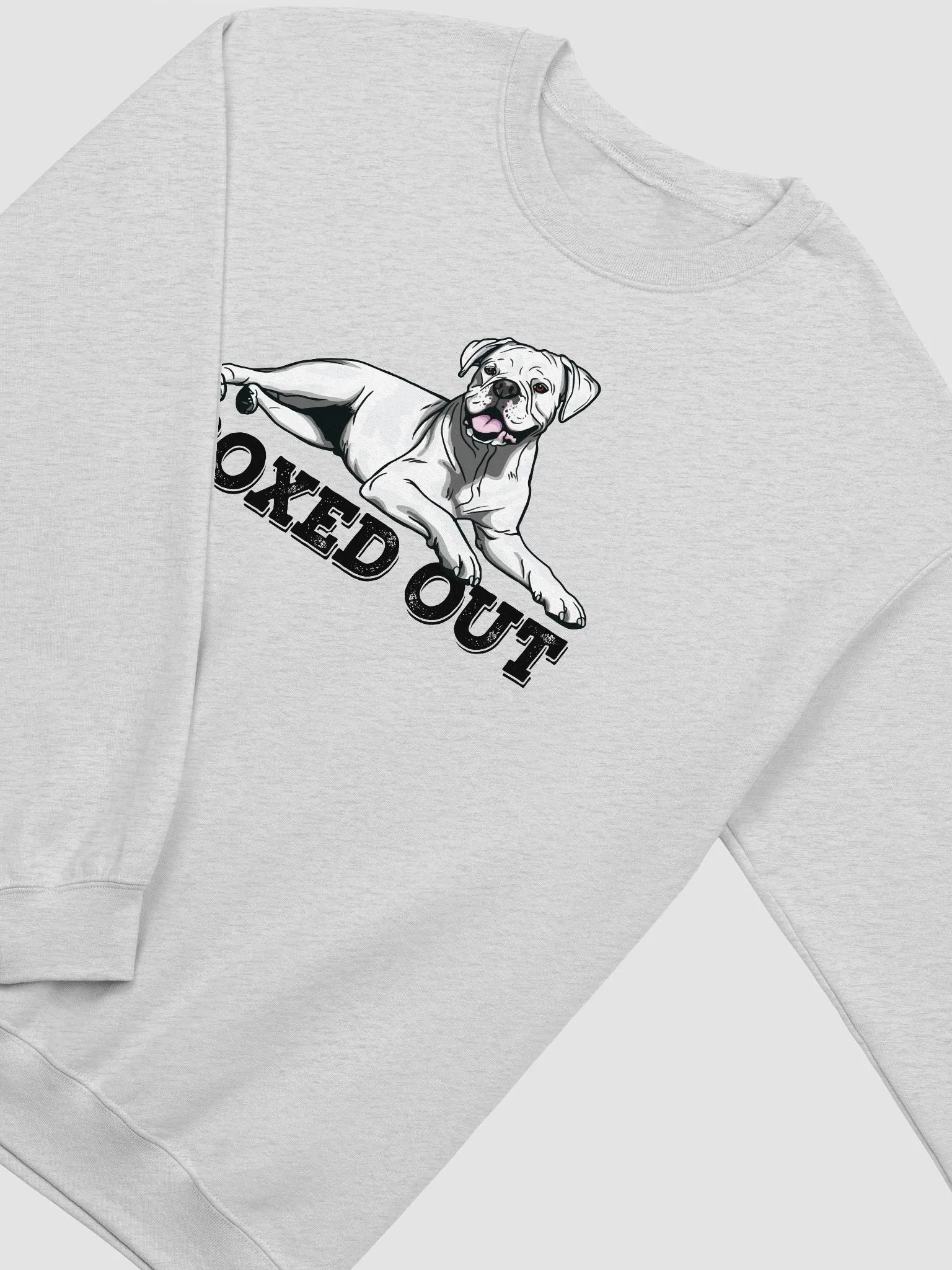Boxed Out Sweatshirt of a Boxer Dog(White) | Funny Shirt for Boxer Paw-rents product image (26)