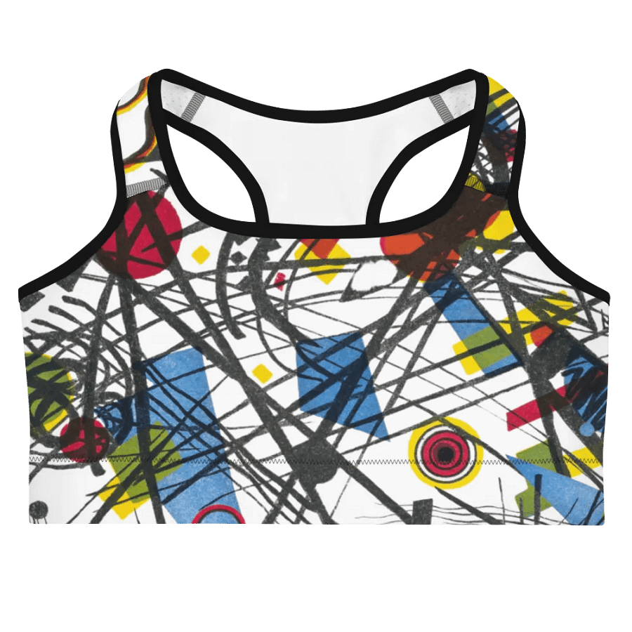 Abstract Lithographic Pattern Design Sports Bra - V3 product image (3)