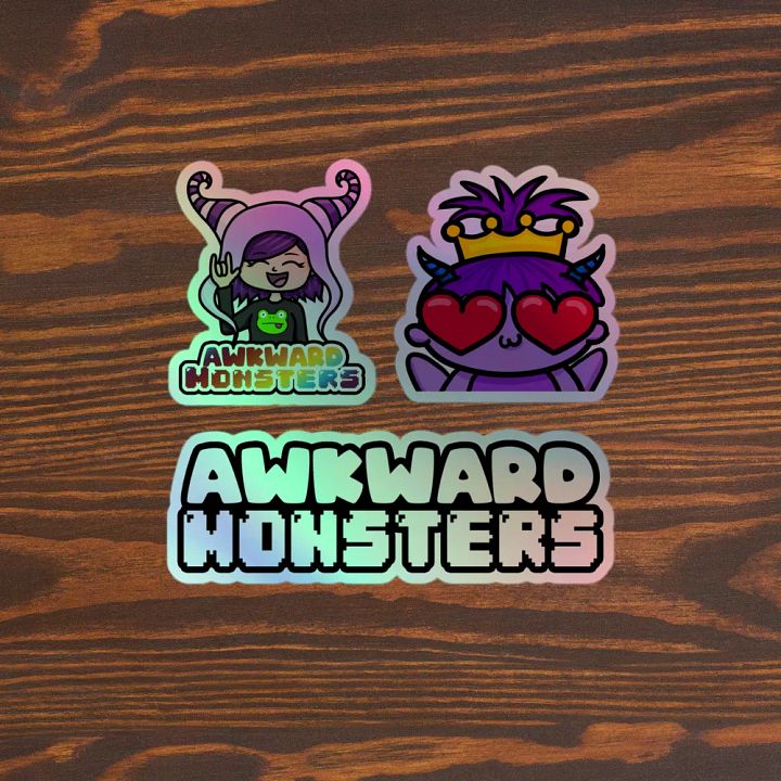 AwkwardMonsters Holo Stickers product image (2)