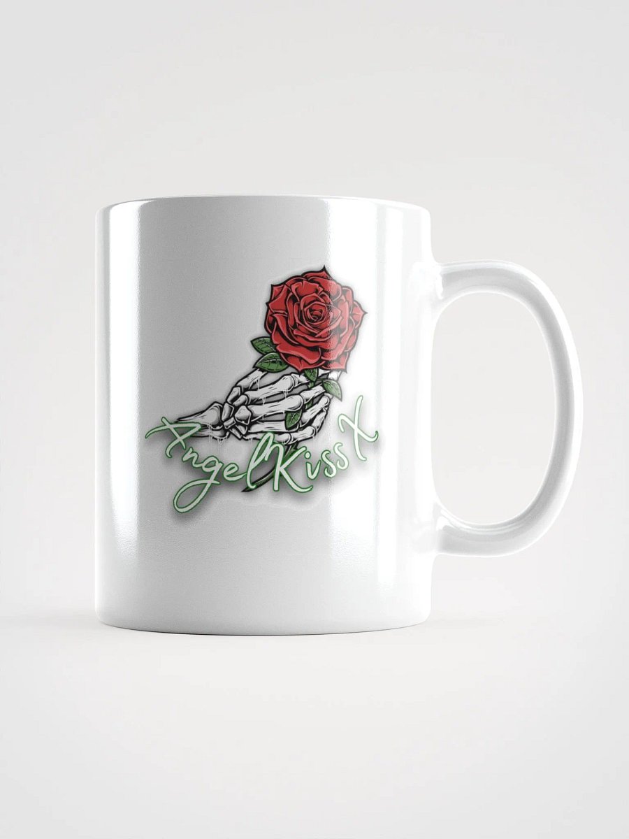 Skeletal Rose White Glossy Mug product image (3)