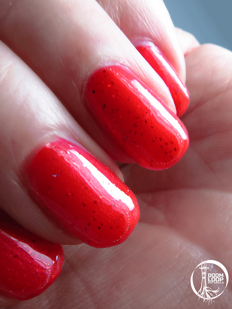 RED BELONGS TO US - Jelly Red Shimmery Glitter Nail Polish product image (3)