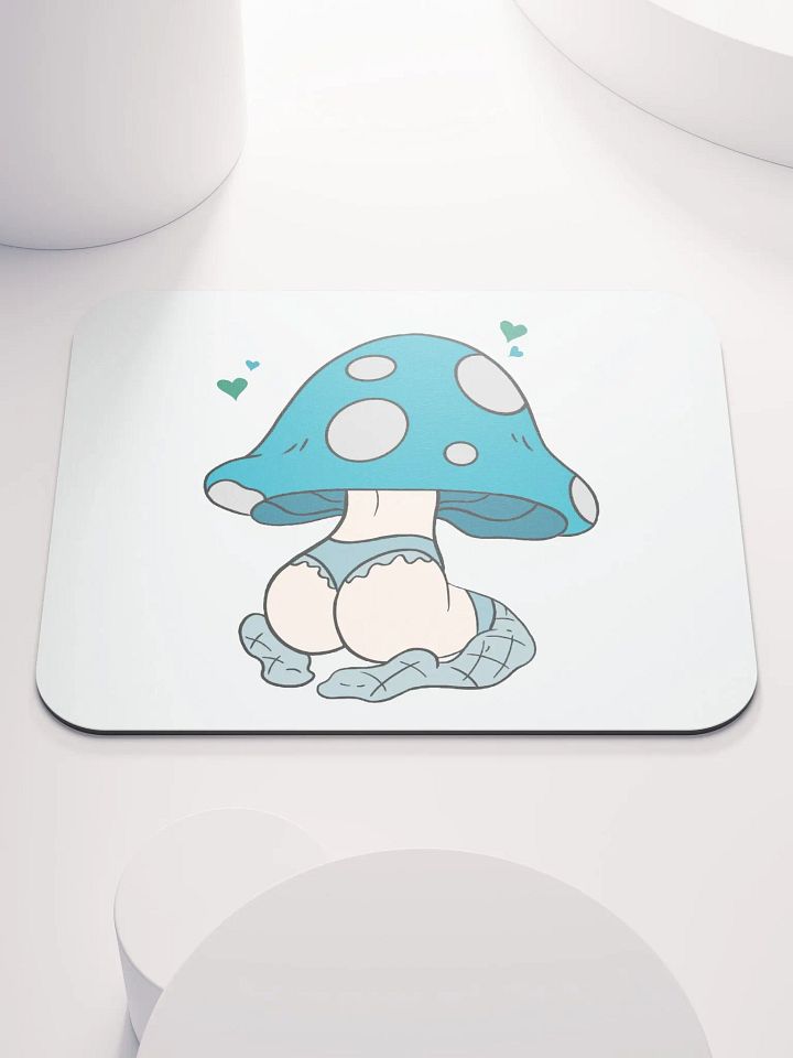 Mushroom Baddie Desk Mat - Dark Blue product image (1)