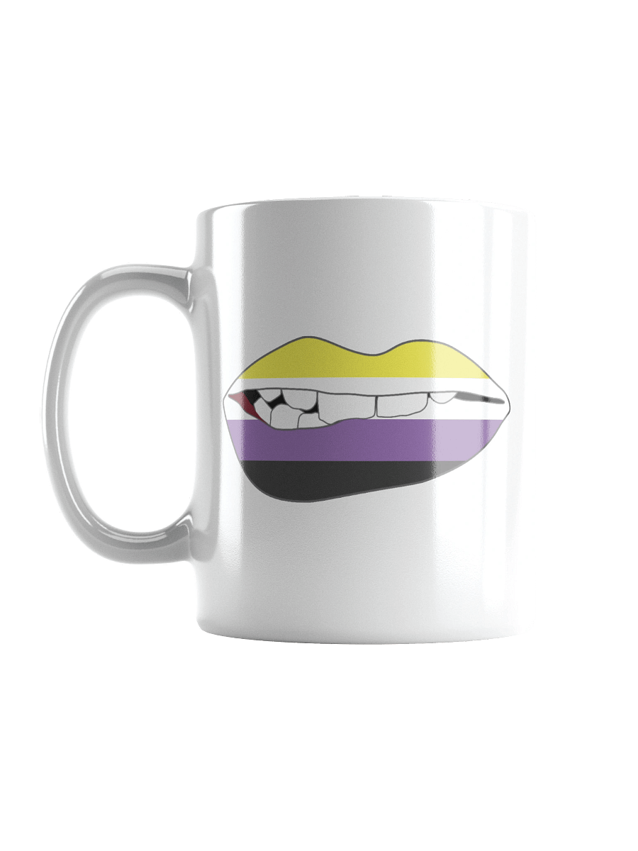 Non-binary Pride Flag Biting Lips Mug product image (6)