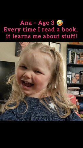 Gosh, I miss that tiny voice! 🤣 🥰 Still can't believe she's ten now! #socute #threeyearsold #earlyreader