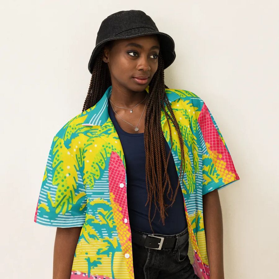 Neon Tropics Button-Down Shirt product image (3)