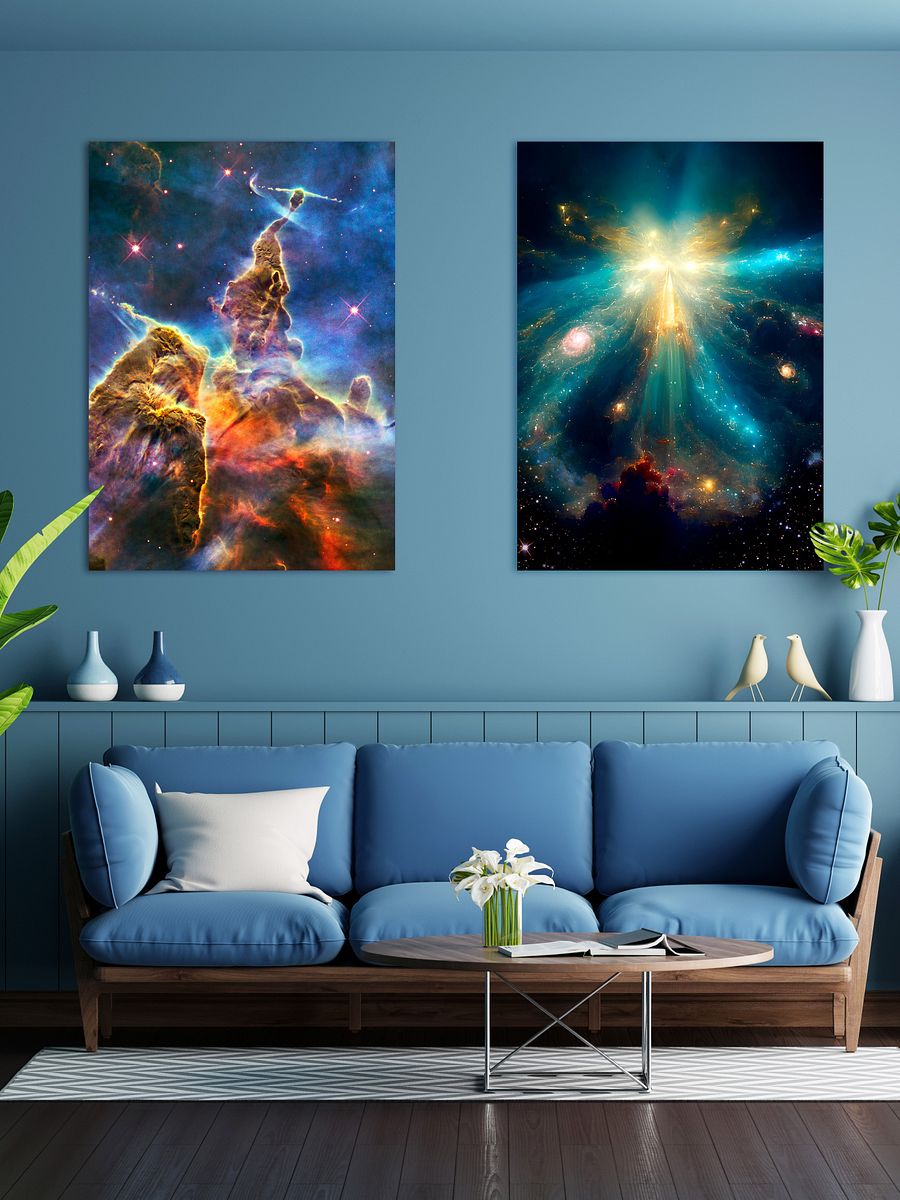 Carina Nebula, Mystic Mountain. HH 901, NASA Hubble Space Telescope — Hi-Res Space poster, science poster, space photo product image (3)