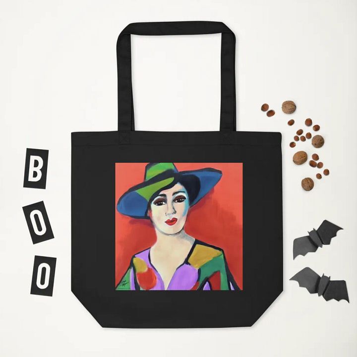 Donna with Hat Eco-Friendly Tote Bag product image (2)