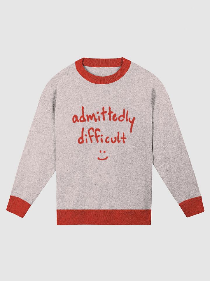 admittedly difficult (pink and red) knitwear relaxed crewneck product image (1)