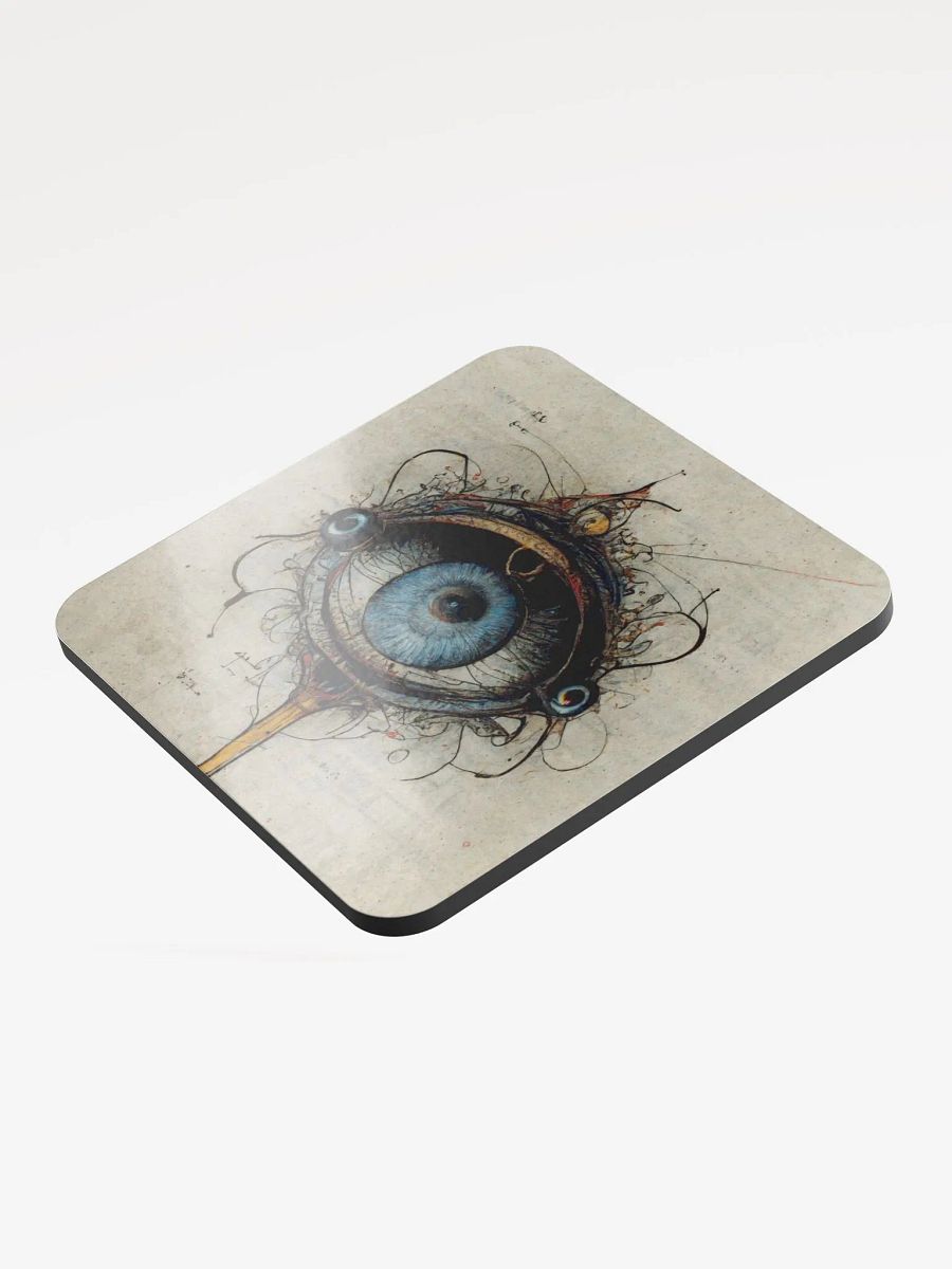 Cybernetic Vision Glossed Cork Coaster product image (3)