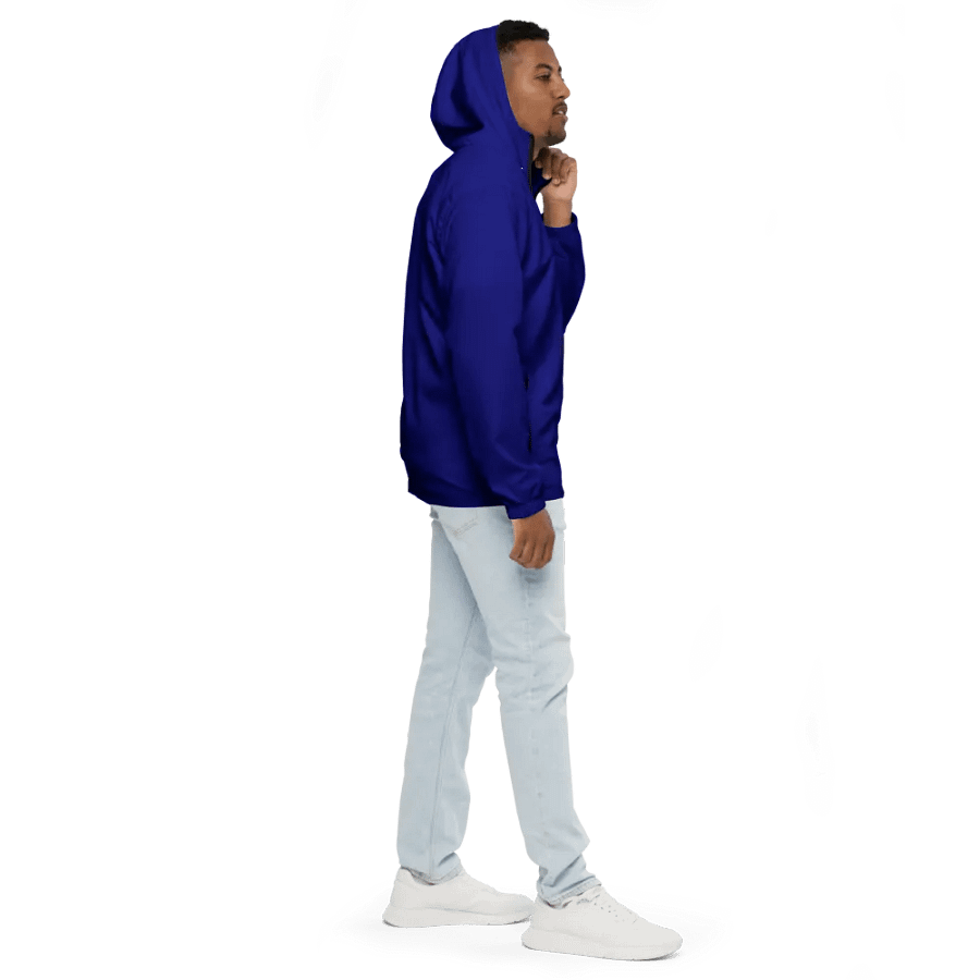 Plain Color Navy Blue Windbreaker product image (5)