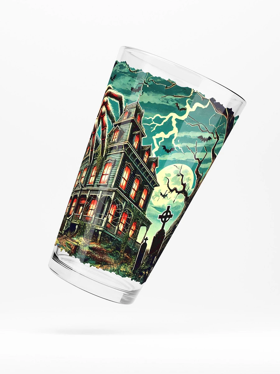 Giant Spider on Haunted House 16 oz Glass product image (5)