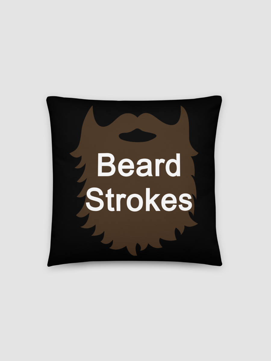 Beard Strokes Pillow - Black product image (1)