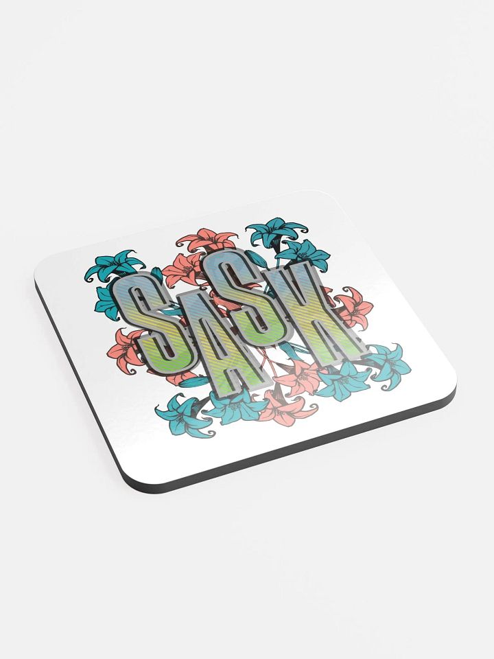 Sask Saskatoon Sakatchewan Floral Bliss Cork Coaster product image (2)