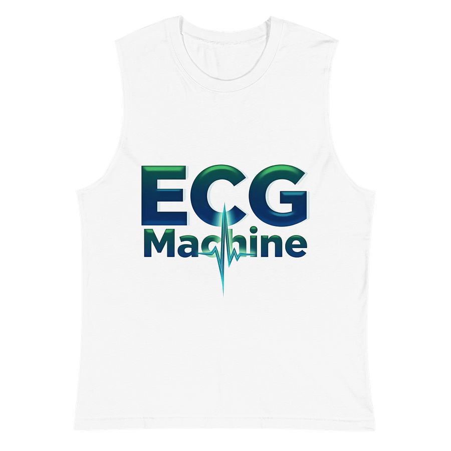 Heartbeat ECG Machine Muscle Tank product image (2)