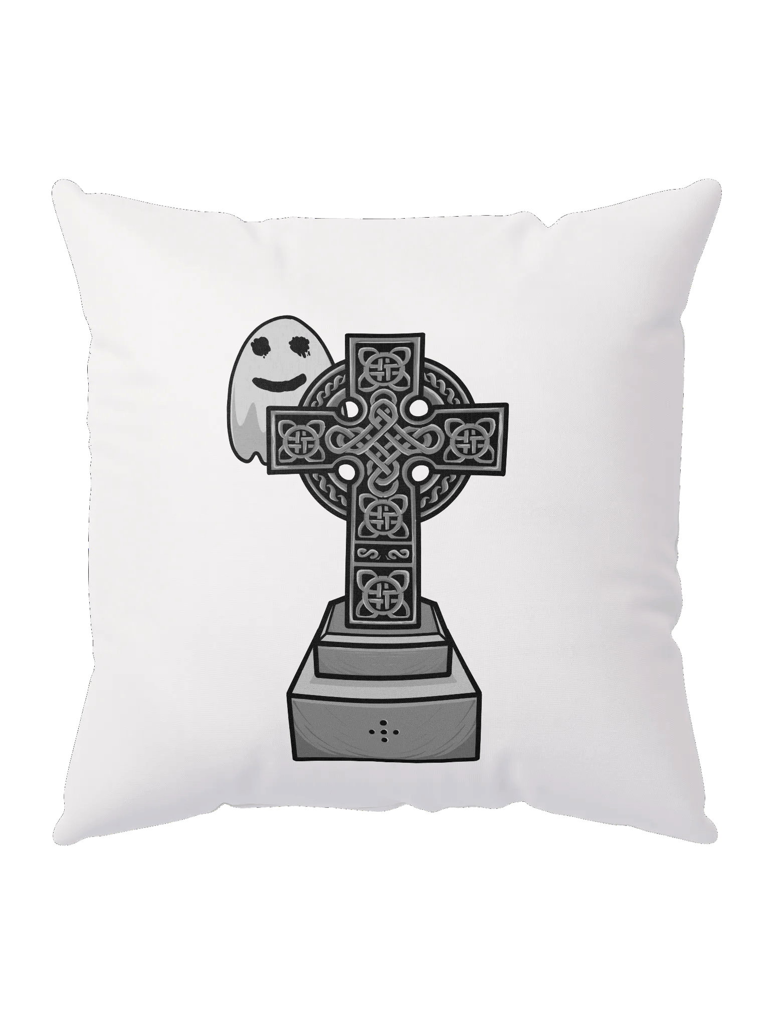 ghost behind cross pillow 18x18 product image (5)