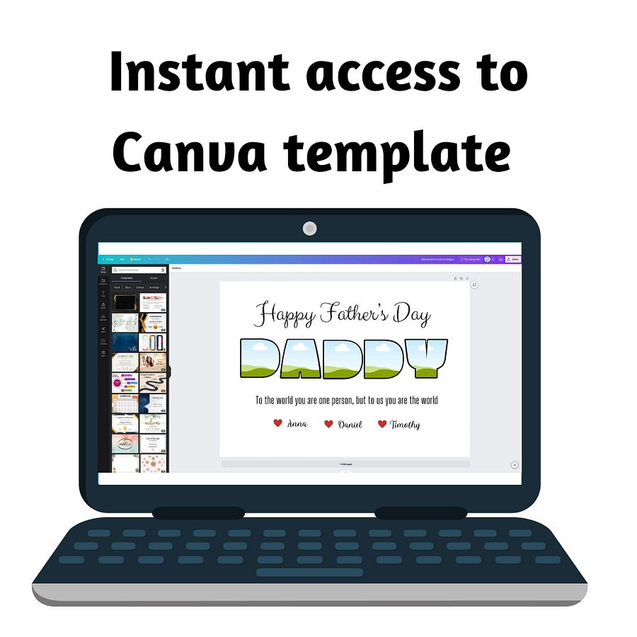 Daddy Photo Collage Canva Template product image (3)