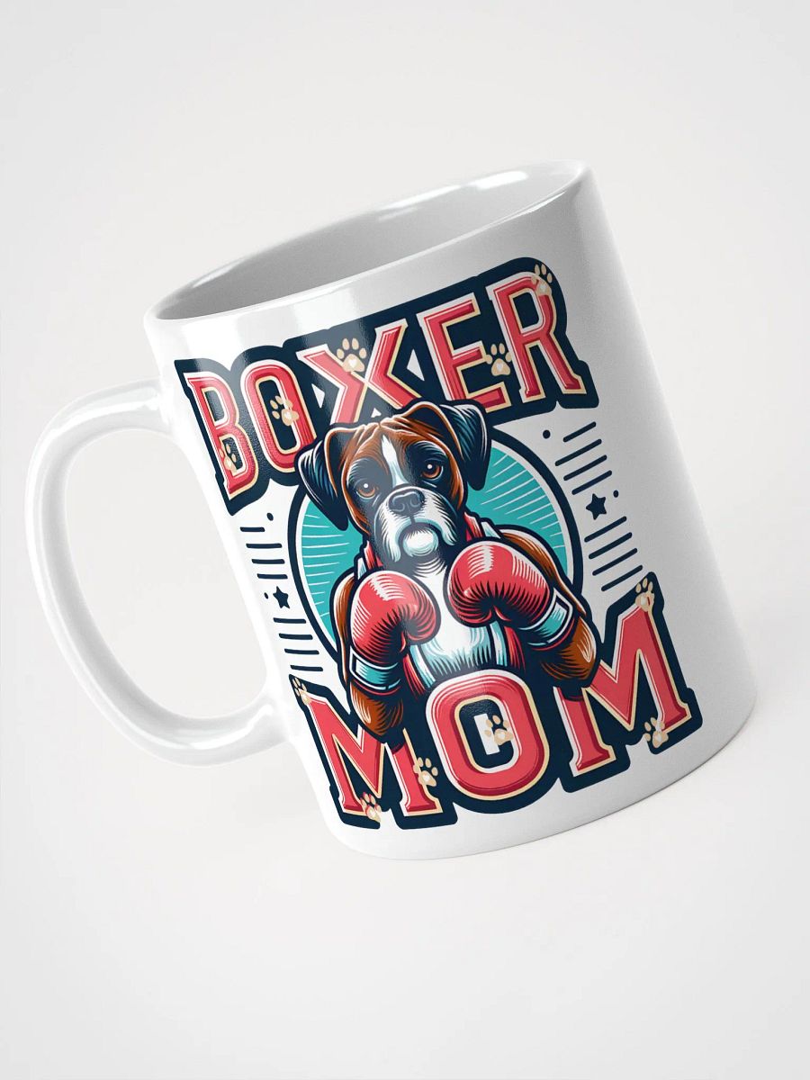 Boxer Mom Ceramic Mug: Boxer Dog with Boxing Gloves Design product image (4)