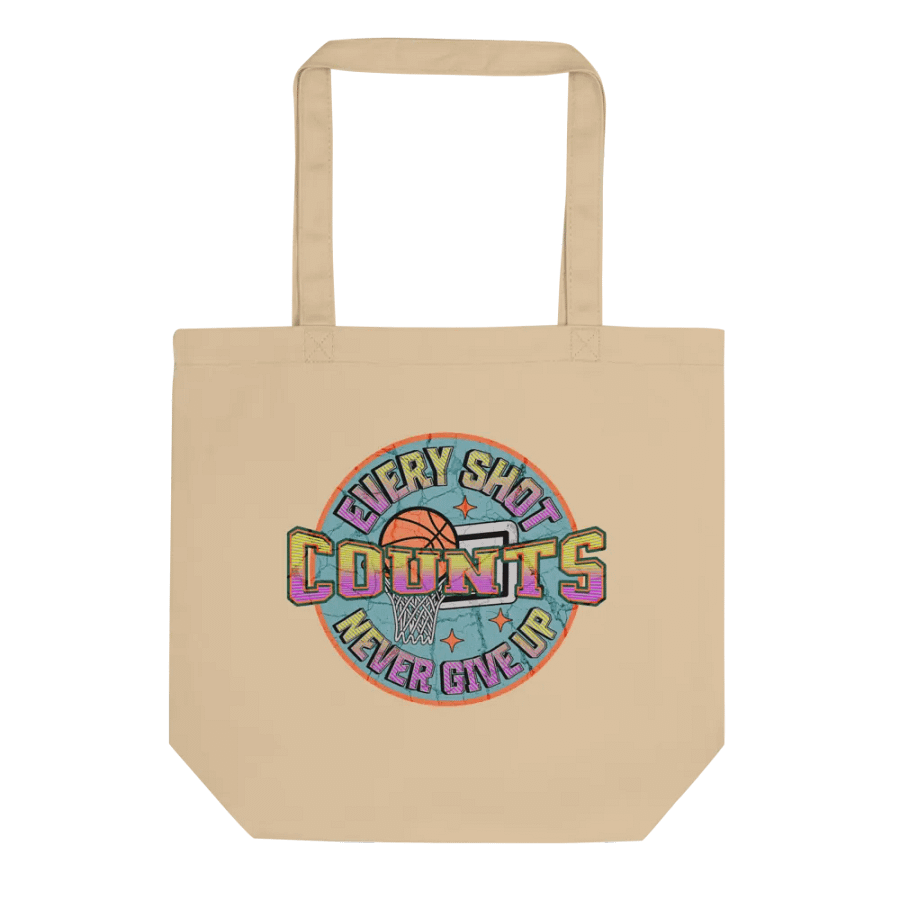 Every Shot Counts Basketball Vintage Motivation Tote Bag product image (1)