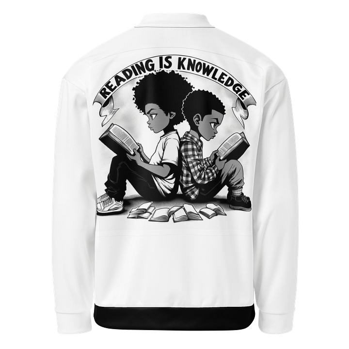 Reading Is Knowledge Print Bomber Jacket product image (1)