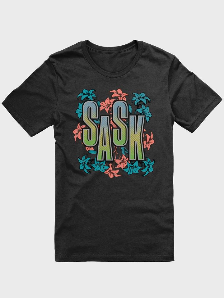 Sask Saskatoon Saskatchewan Floral Gradient T-Shirt product image (4)