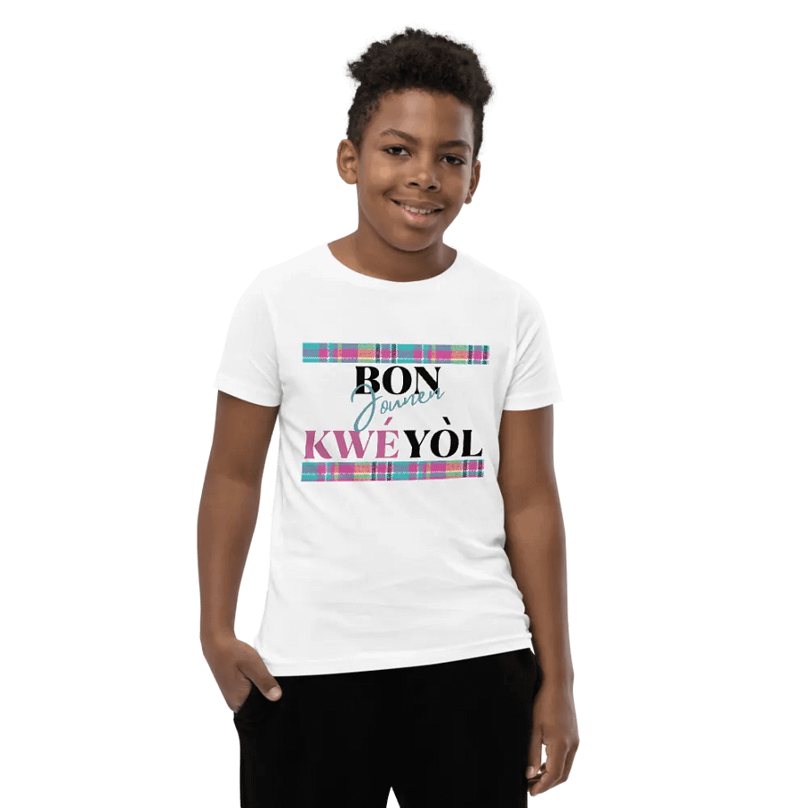 Kwéyòl Madras Youth T-Shirt product image (51)