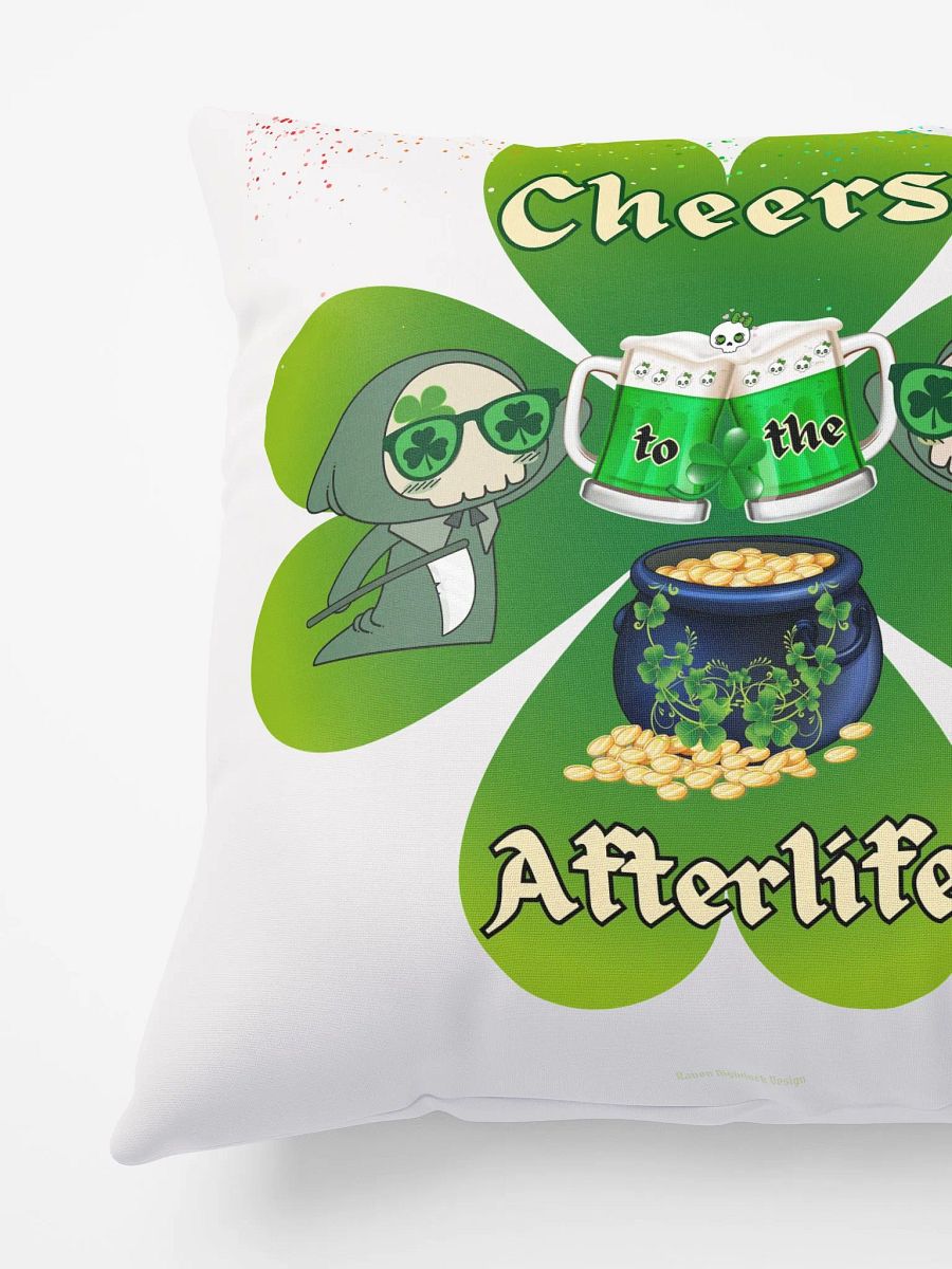 Green Beers & Grim Reapers: Cheers to the Afterlife Pillow product image (3)