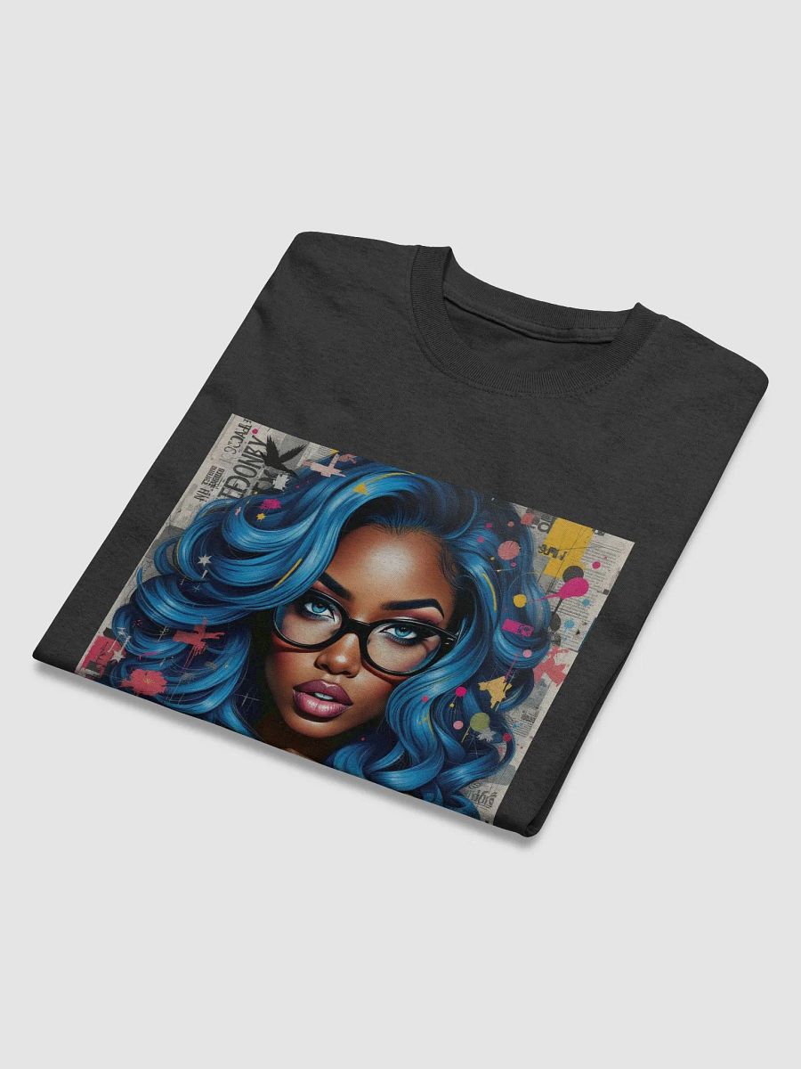 Vibrant Blue Hair Illustration T-Shirt product image (4)